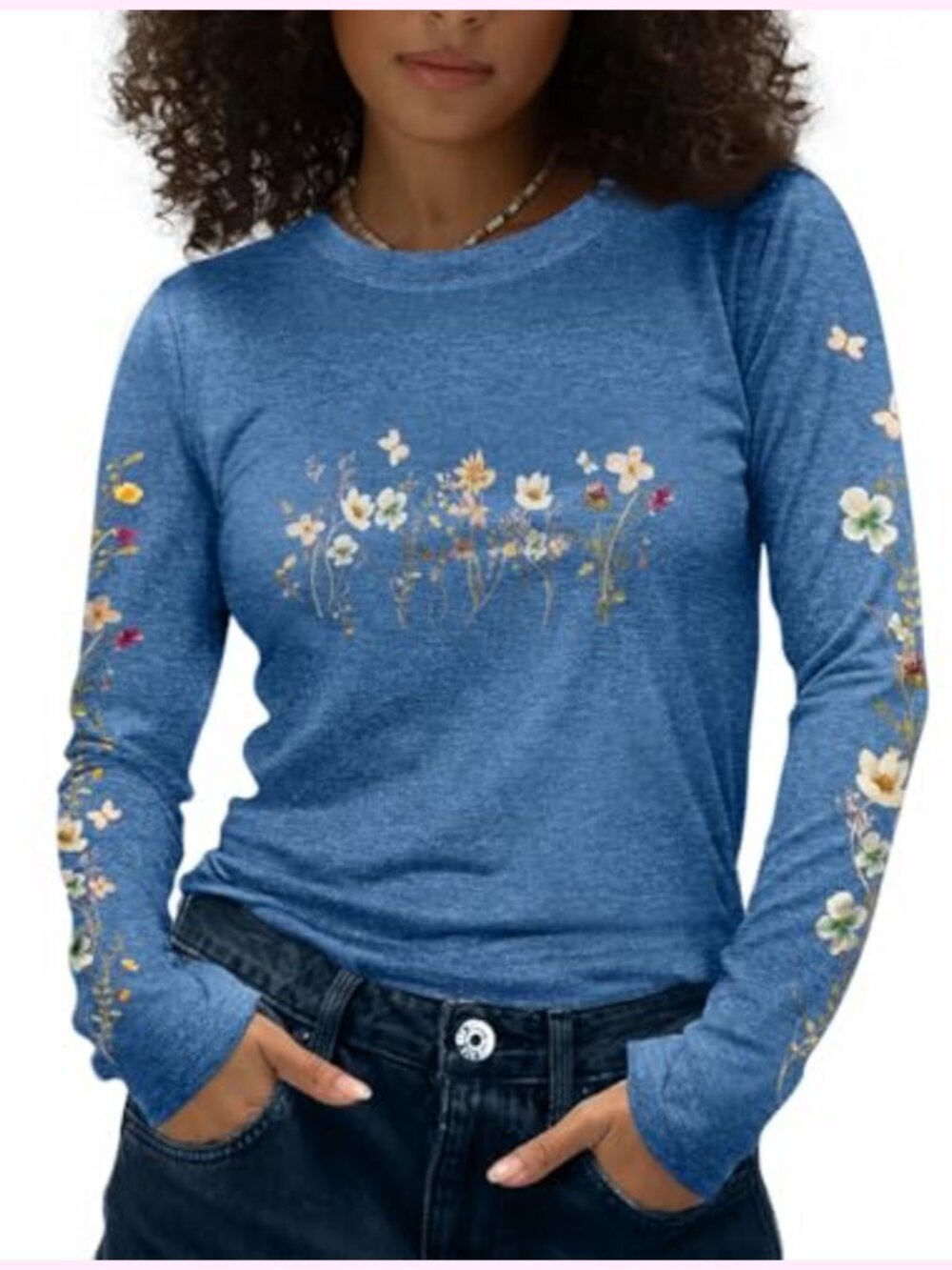 Women's Long Sleeve Tee - Soft Crewneck Casual T-Shirt